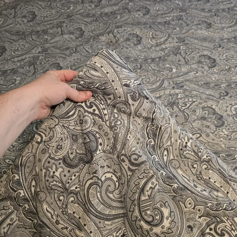 Vtg‎ Lauren Ralph Lauren Blue Gray Paisley Medallion King Size Comforter Rare